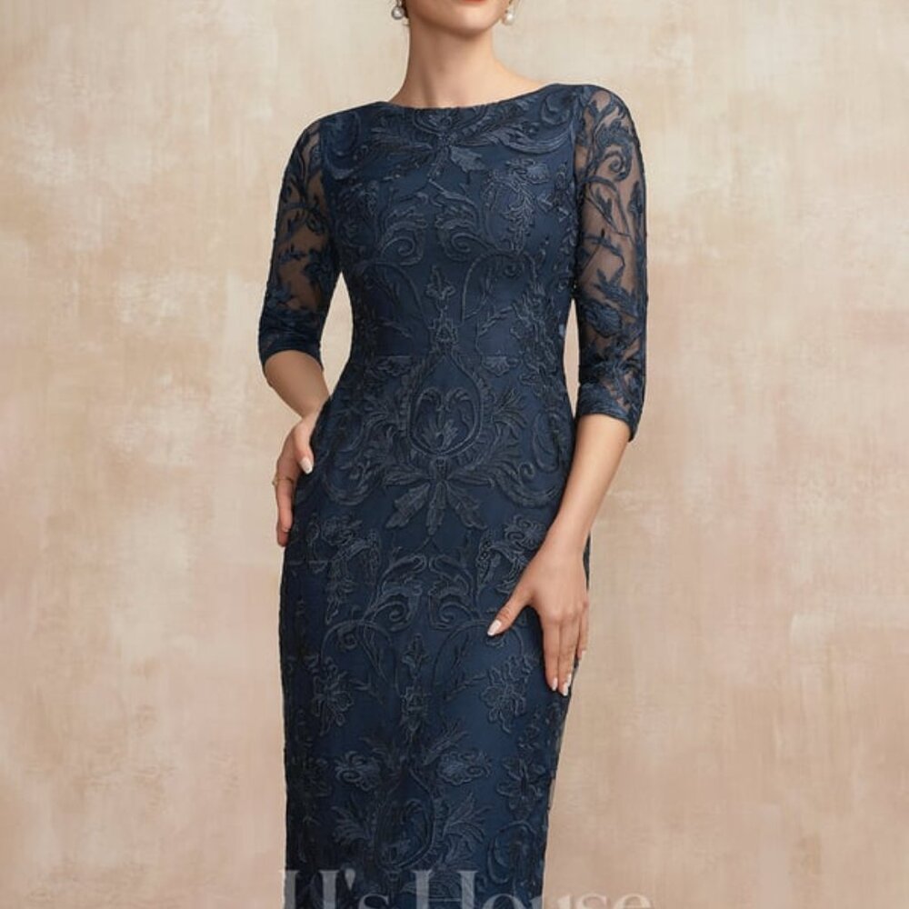 JJ's Mother of the Bride/Groom Gown,  Size 8, Navy/Stormy